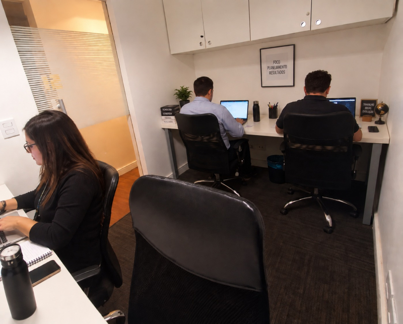 Foto de la sala Oficina privada para 4 puestos en Vila Mariana, São Paulo (1/5)